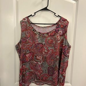 212 Collection Colorful Sleeveless Stretchy Tank 2X